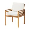 Alaterre Furniture 6 Piece Set, Okemo Table with 4 Chairs, 10-Foot Auto Tilt Umbrella Orange ANOK01RD03S4